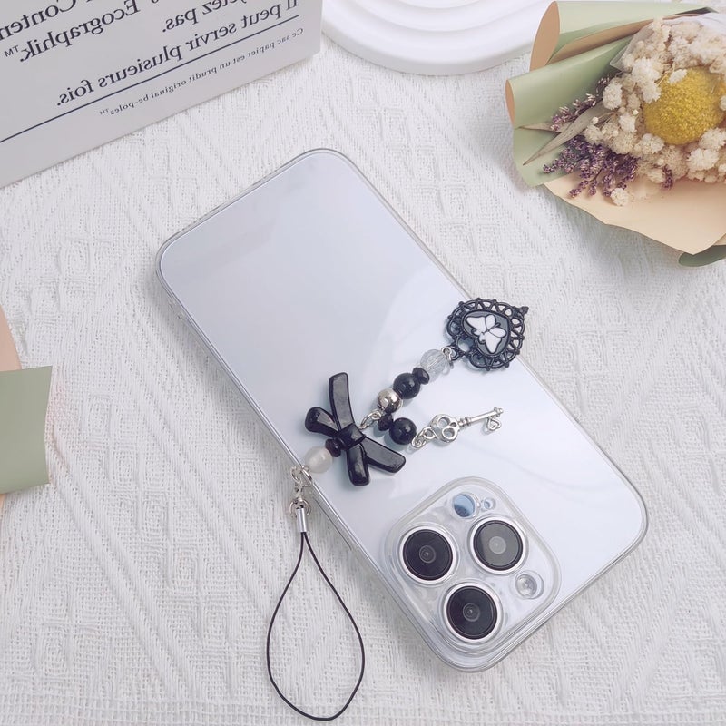 cioatu 1-4PCS Cute Phone Charms Aesthetic Y2K Cell Phone Charms Strap Strawberry Butterfly Star PhoneCharm Y2K Accessories for Bag Keychain Airpods Camera Pendants Decor - Image 5